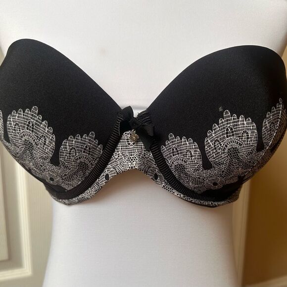 Simply Vera Wang & Maidenform 2 Bundle Bras Black Strapless & Racerback size 38C - Picture 2 of 10